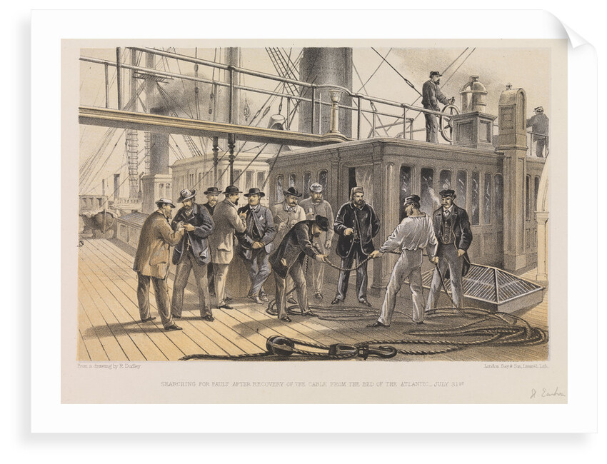Searching for fault after recovery of the cable from the bed of the Atlantic - July 31st by Robert Dudley