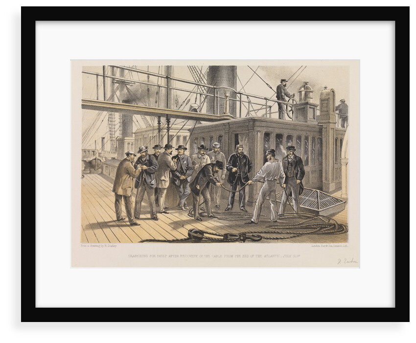 Searching for fault after recovery of the cable from the bed of the Atlantic - July 31st by Robert Dudley