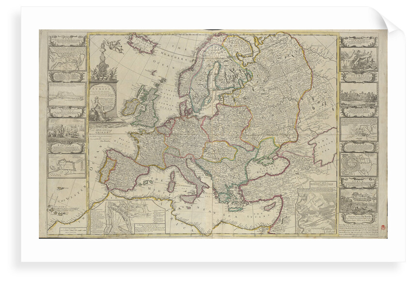 New Map of Europe Done from the most accurate observations communicated to the Royal Society's at London & Paris by Thomas Bowles