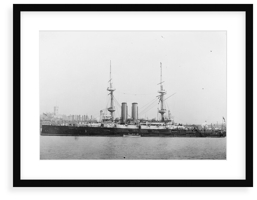 A port broadside view of HMS Ocean in 1900, Richard Perkins collection by Perkins