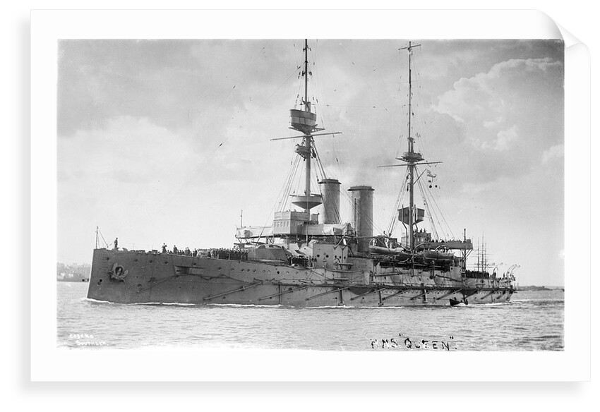 HMS 'Queen' (1902) battleship by unknown