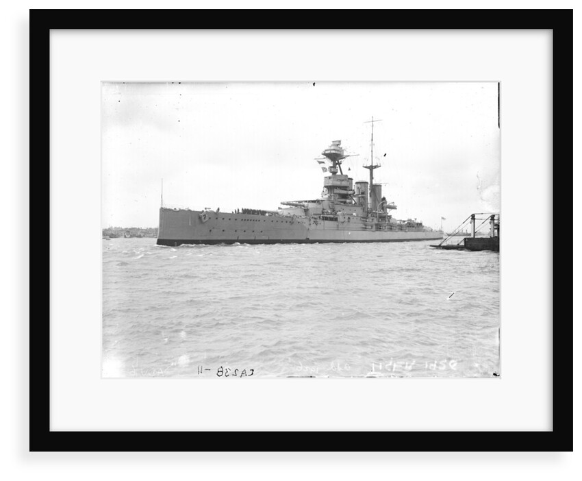 HMS 'Tiger' (1913), battlecruiser, a port bow view by unknown