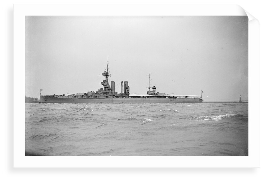 Gunnery training ship HMS 'Iron Duke' (1912) in 1935 by unknown