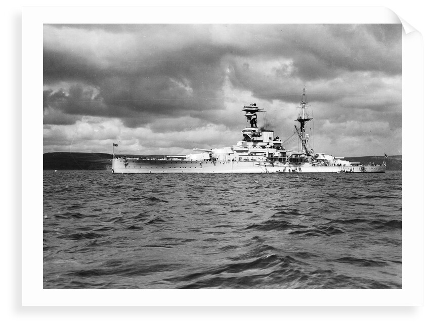 Battleship HMS 'Ramilies' (1916) in 1939 by unknown