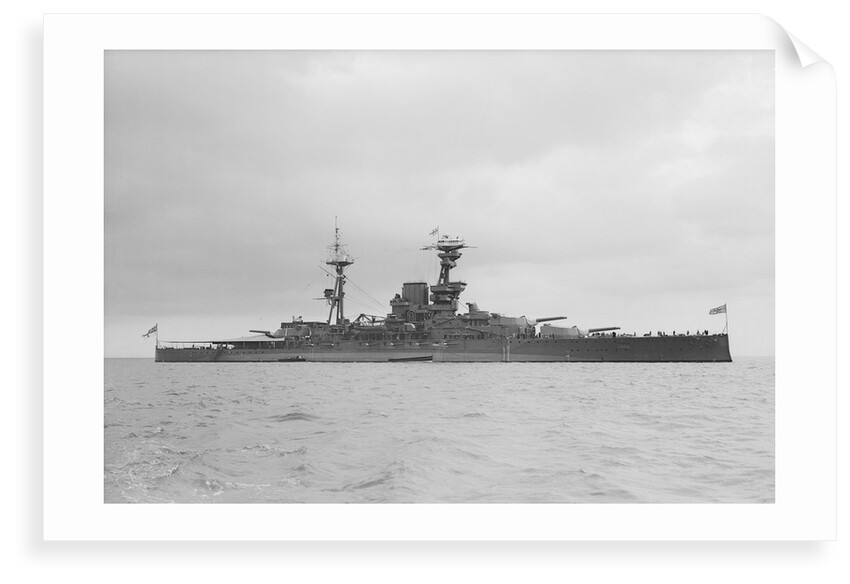 HMS 'Royal Oak' (1914), starboard beam view by unknown