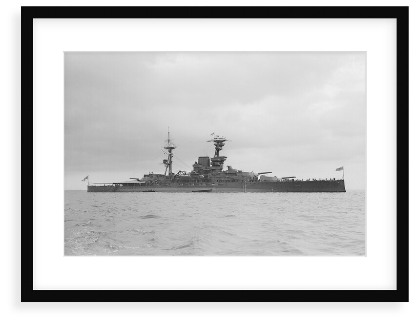 HMS 'Royal Oak' (1914), starboard beam view by unknown