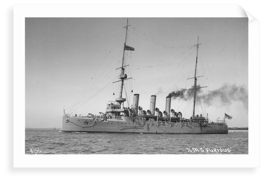 A port bow view of HMS 'Furious' (1896) by unknown