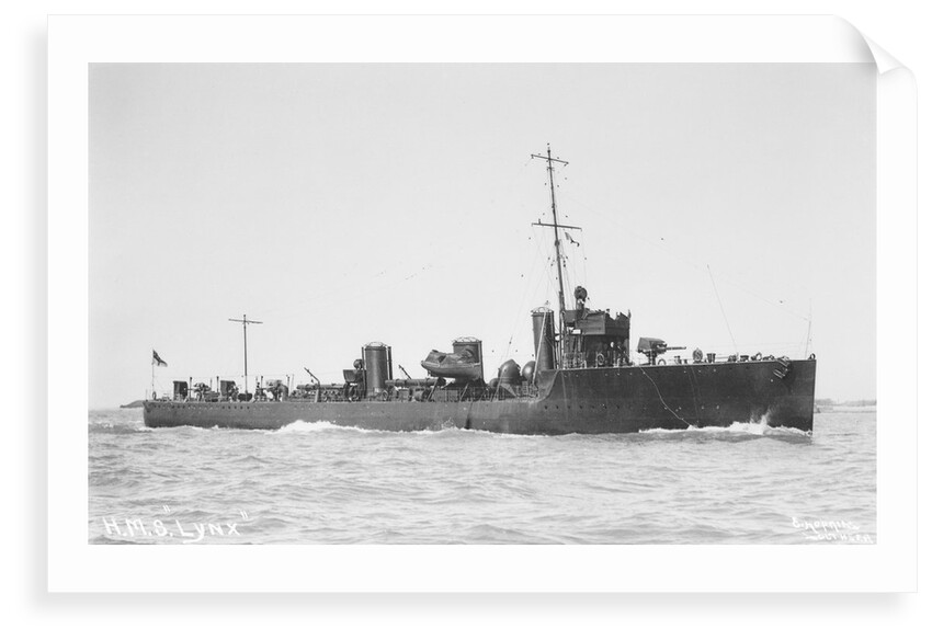 Torpedo boat destroyer HMS 'Lynx' (1913) by unknown