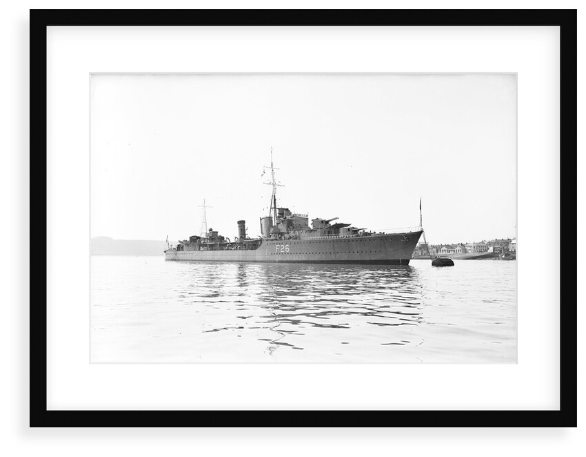 Destroyer HMS 'Matabele' (1937), moored in the Hamoaze near the Torpoint Ferry by Anonymous