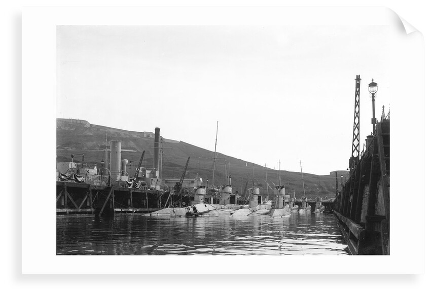 HMS 'H47' (1918) submarine at portland with others including 'H50' and 'H33' by unknown
