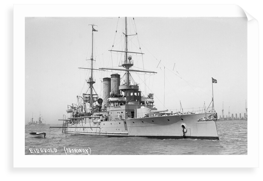 Coast defence battleship 'Eidsvold' (No, 1900) by unknown