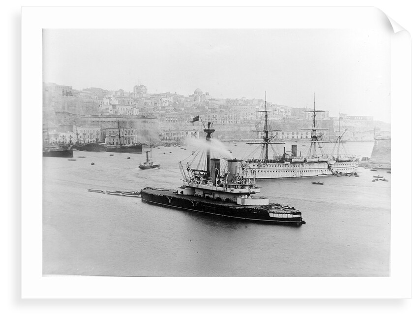 A starboard bow view of 'Dreadnought' (1875) by unknown