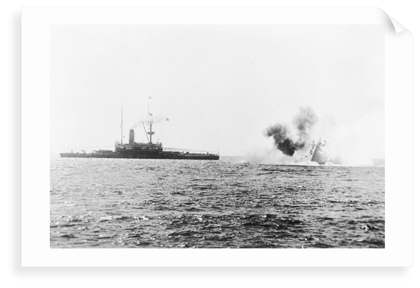 Armoured turret ship HMS 'Victoria' (Br,1887) sinking by Unknown