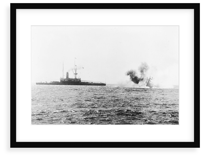 Armoured turret ship HMS 'Victoria' (Br,1887) sinking by Unknown