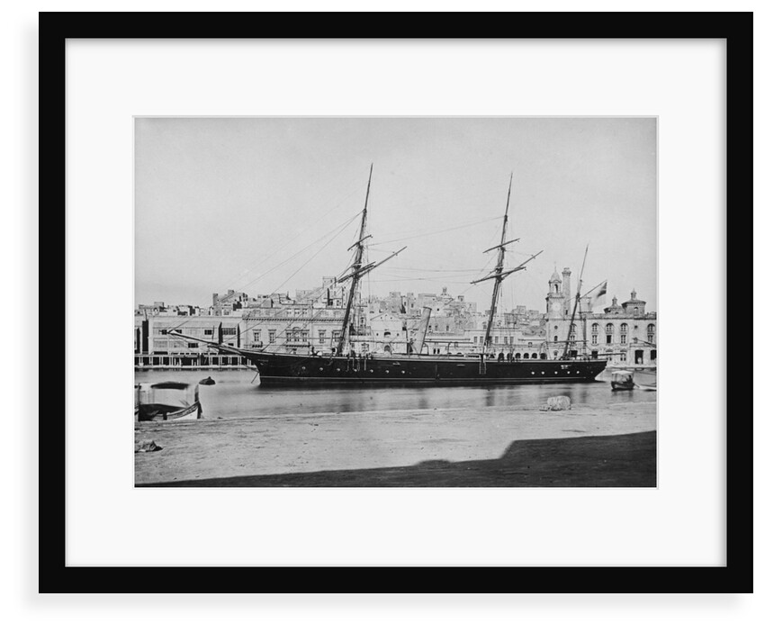 Composite screw gun vessel HMS 'Beacon' (1867), moored at Malta by Anonymous