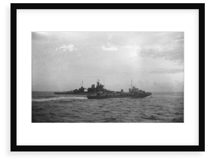 Destroyer HMS 'Hereward' (1936) with HMS 'Valiant' by unknown