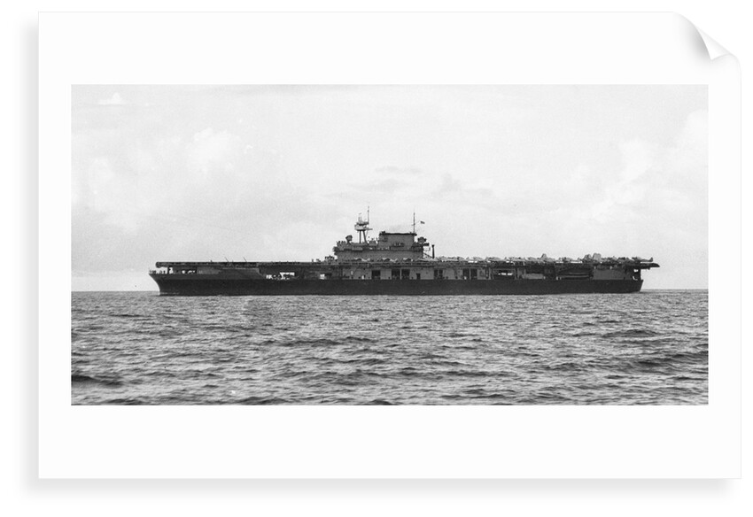 'Yorktown' (US, 1936) Aircraft carrier, under way, probably off Bermuda by unknown