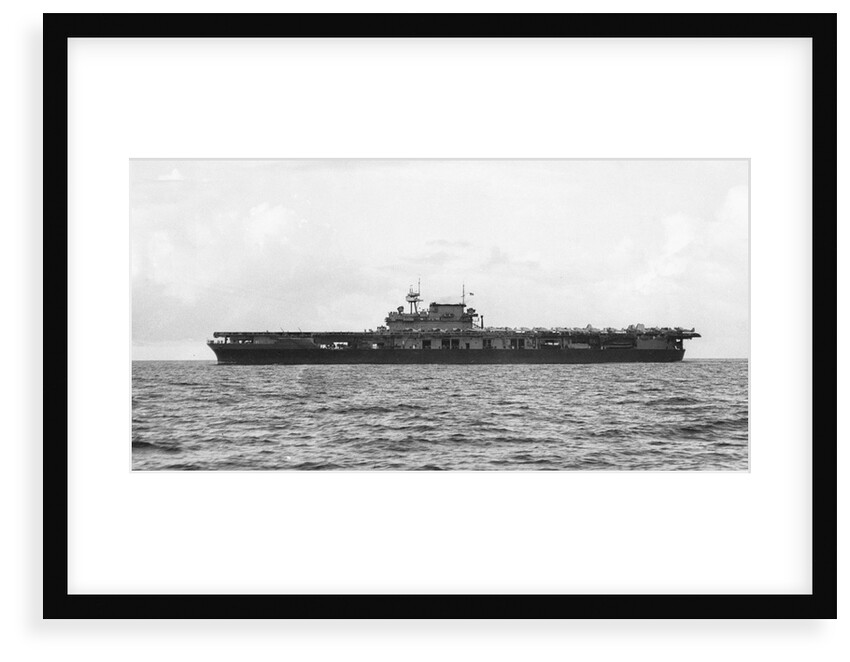 'Yorktown' (US, 1936) Aircraft carrier, under way, probably off Bermuda by unknown