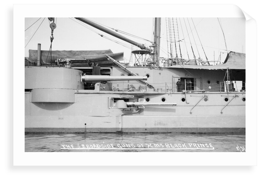 Broadside guns of armoured cruiser HMS 'Black Prince' (1904) by unknown