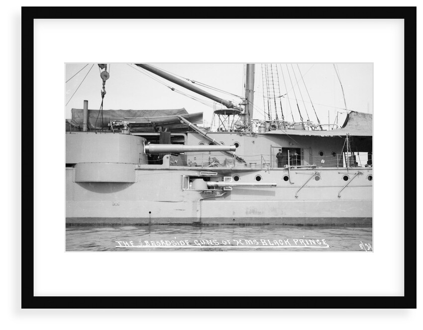 Broadside guns of armoured cruiser HMS 'Black Prince' (1904) by unknown