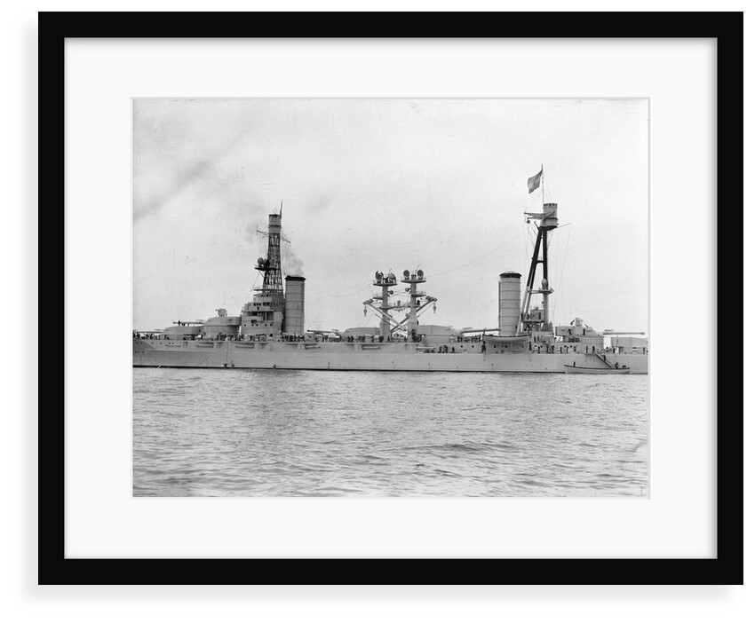 Battleship 'Moreno' (Arg, 1911) close up amidships by unknown