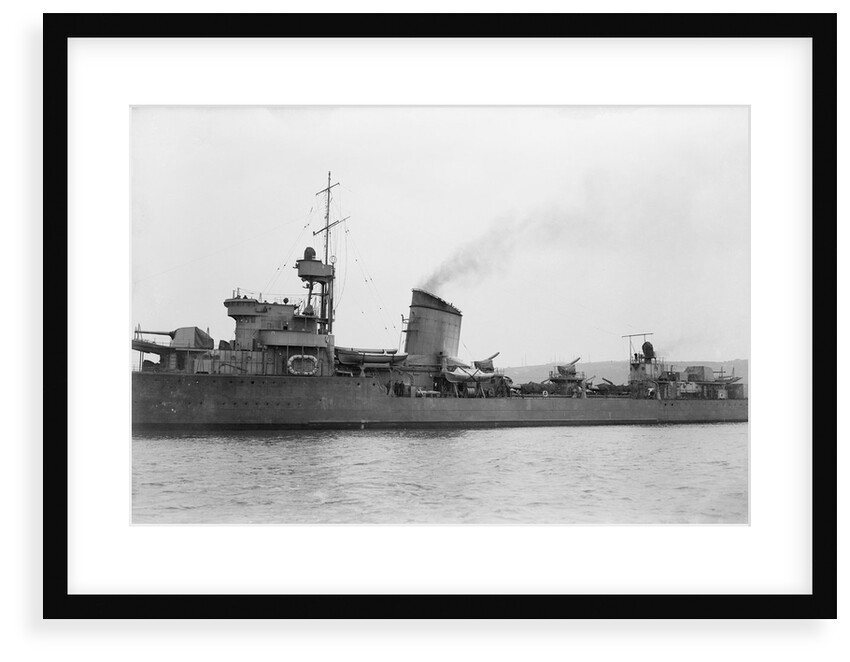 Destroyer 'Blyskawica'  (Poland, 1936) close up, amidships by Unknown