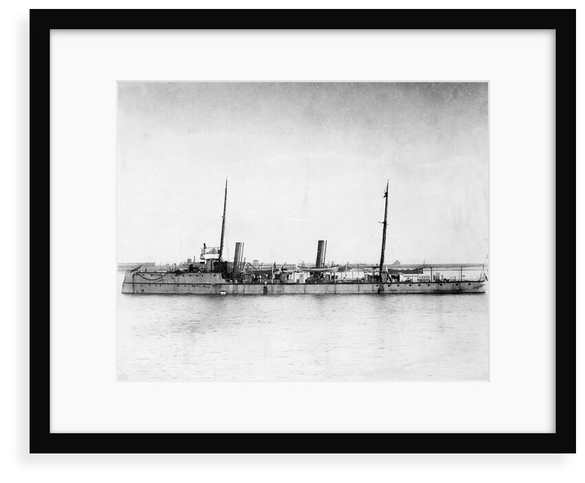 Torpedo gunboat HMS 'Plassey' (1890) anchored at Sheerness by Unknown