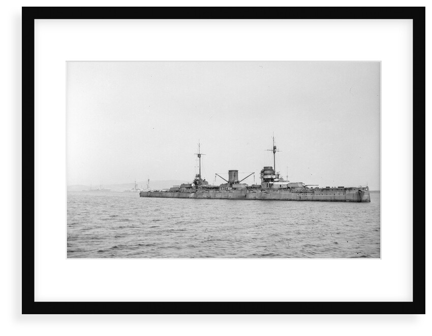 Moltke 65' (1910) German battlecruiser at anchor at Scapa Flow by unknown