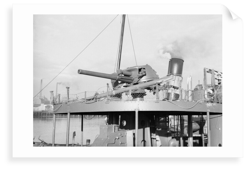 Whale catcher HMS 'Windermere' (1939), detail of gun platform by unknown