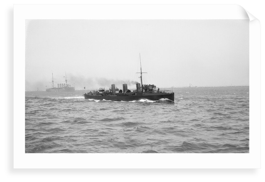 Torpedo boat destroyer HMS 'Greyhound' (1900) under way at Portland by unknown
