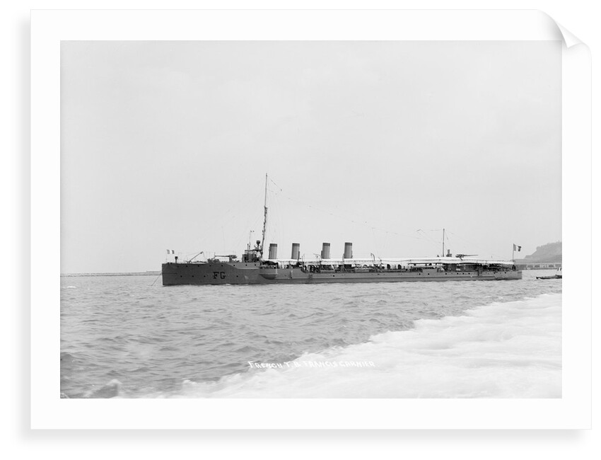Destroyer Francis Garnier' (Fr, 1912) at anchor at Portland with awnings rigged by Unknown