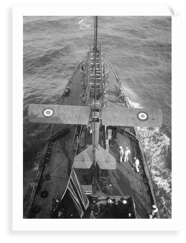 Light cruiser HMS 'Aurora' (1913), Deperdussin 1378 on the runway of the forecastle by unknown