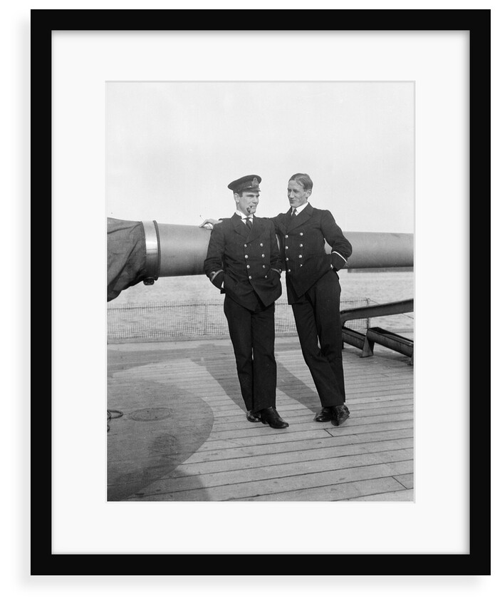 Sub Lieutenant Charles R Brent and Clerk Richard R Wallace on HMS 'Aurora' (1913) by Lieutenant Geoffroy William Winsmore Hooper