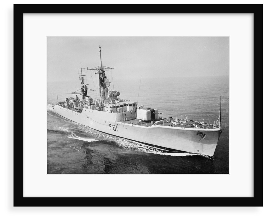 Frigate HMS 'Llandaff' (1955) under way at sea by unknown