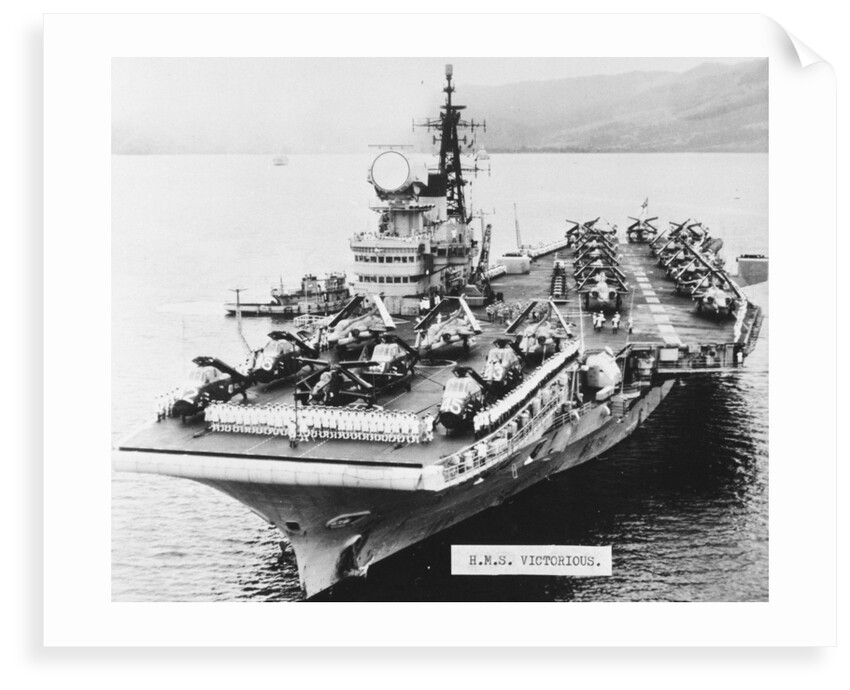 Aircraft carrier HMS 'Victorious' (1939) under way by unknown