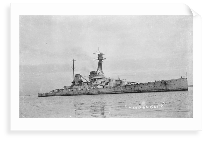 German battlecruiser 'Hindenburg' 1915, at anchor in Scapa Flow by Unknown