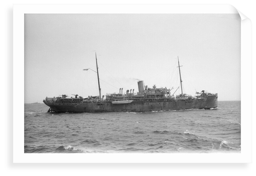 Armed boarding vessel HMS 'Chakdina' (1914)  under way en route Aden to Assab with the 15th Punjab Regiment on board by unknown