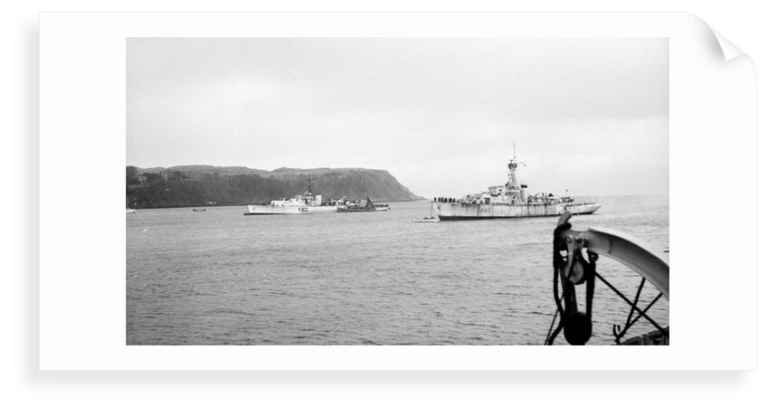 (HMS) 'Inver' (1942) at moorings, Tobermory by Anonymous