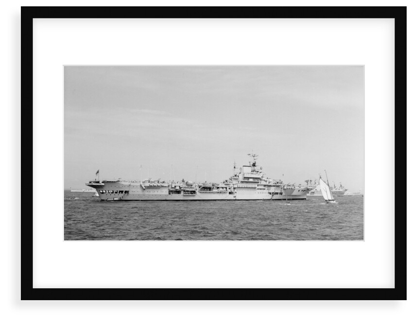 'Indomitable' (Br, 1940) anchored in Line F at Spithead for the Coronation Review by unknown
