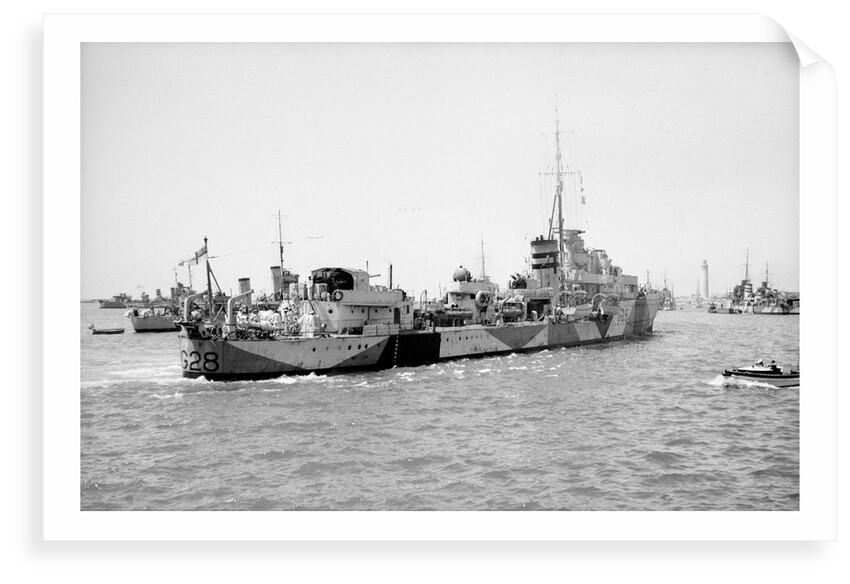 Photograph of destroyer HMS 'Kandahar' (1939) 1st May 1941, under way in Alexandria harbour by Unknown