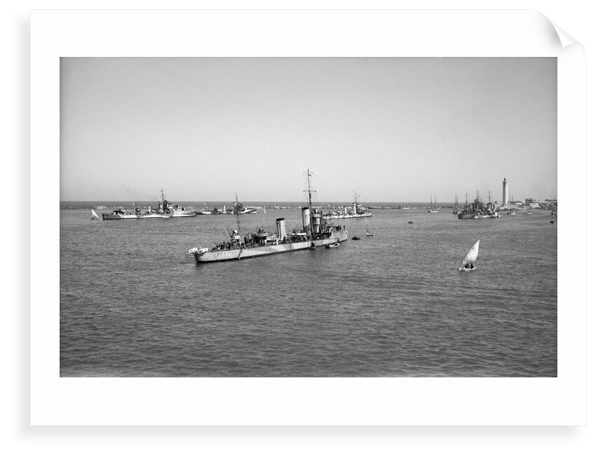 'Ierax' (1911) moored in Alexandria harbour by unknown