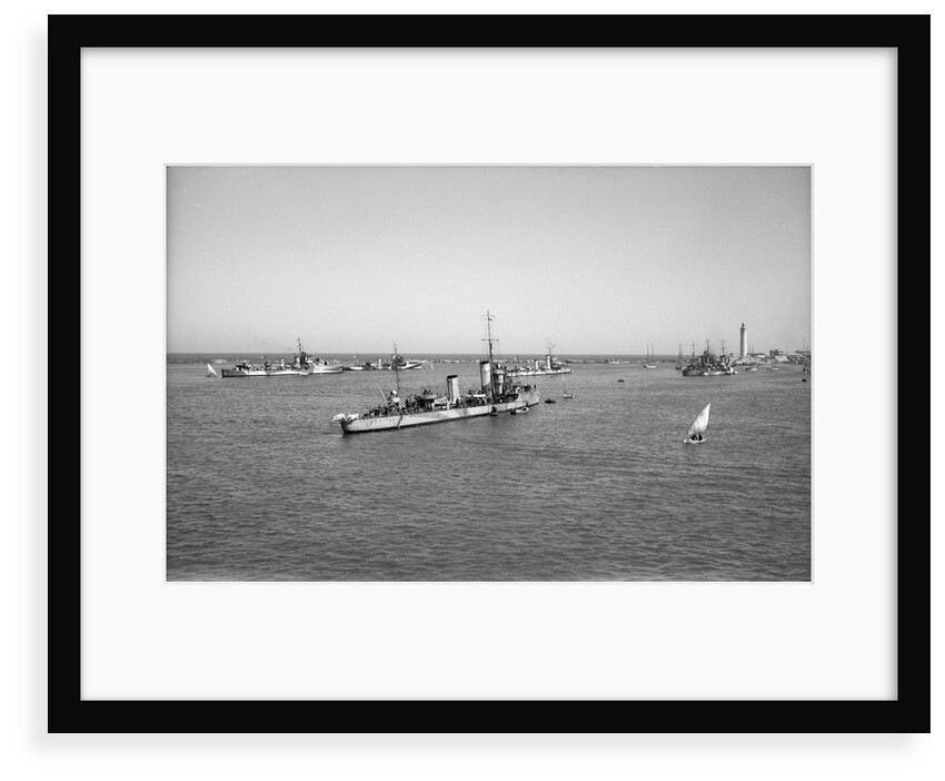 'Ierax' (1911) moored in Alexandria harbour by unknown