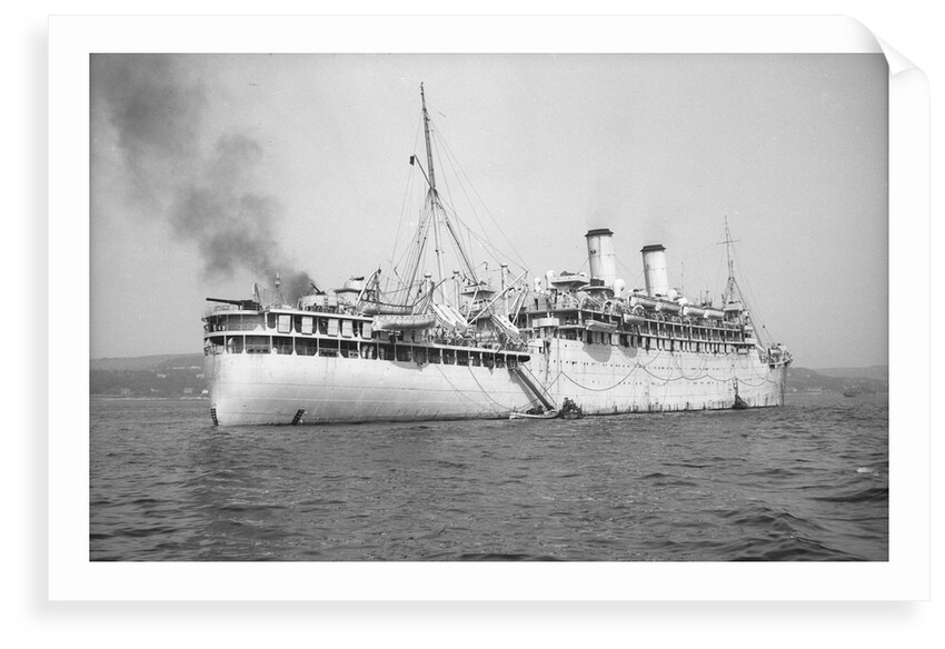 'Otranto' (Br, 1925), at anchor on the Clyde as a troopship by unknown