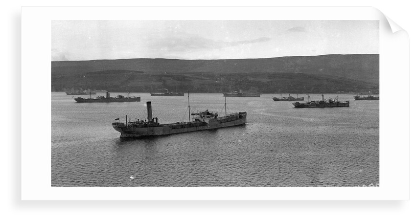 Convoy of ships in Lamlash Bay, Isle of Arran, Scotland by Anonymous