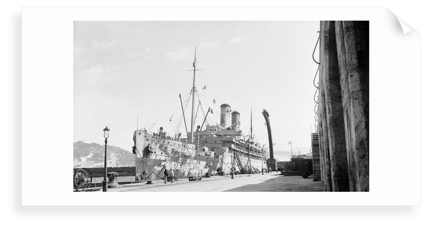 Armed merchant cruiser 'Orama' (1911) in drydock at Simonstown, 1917 by Engineer-Lieutenant W.G. Turner