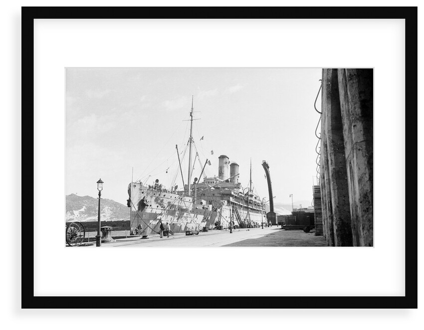 Armed merchant cruiser 'Orama' (1911) in drydock at Simonstown, 1917 by Engineer-Lieutenant W.G. Turner
