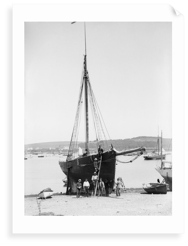 Pilot No. 8, the 'Vincent' (Br, 1852) on the beach at Falmouth by unknown