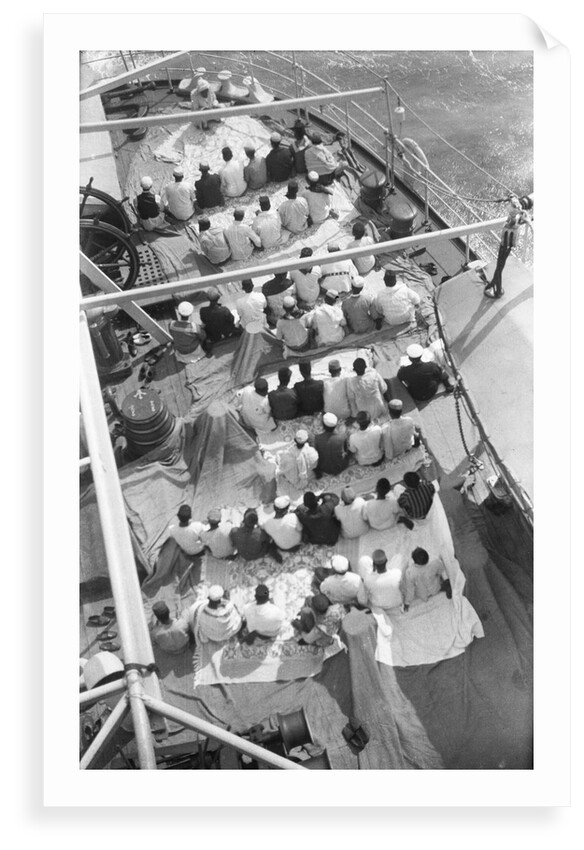 'Bengalen', Prayers on deck by unknown