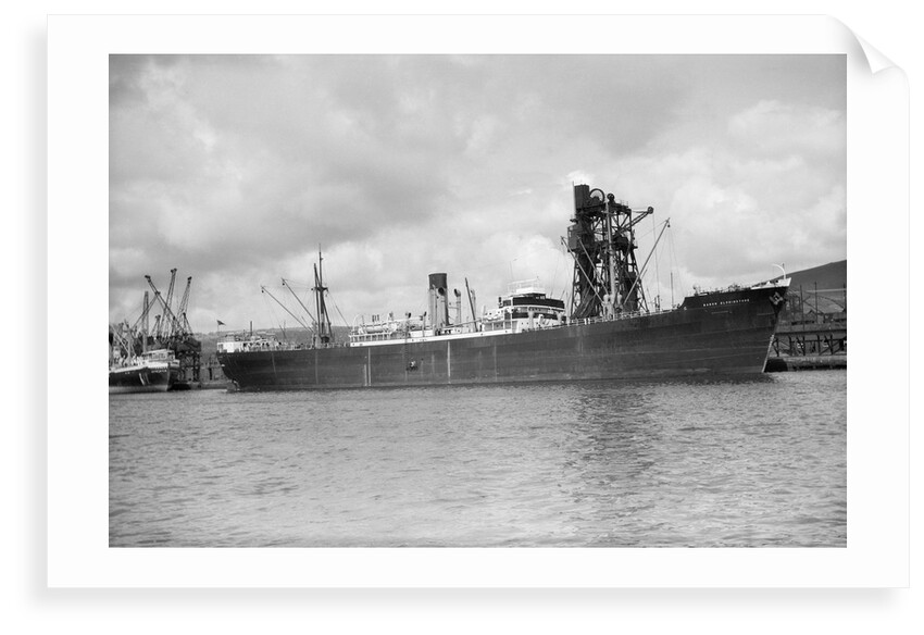 General cargo 'Baron Elphinstone' (Br, 1937) under a coal hoist in Kings Dock, Swansea by unknown