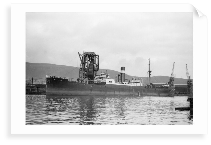 'Blairdevon' (Br, 1925) under coal hoist 4 in Kings Dock, Swansea by Unknown